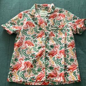 Printfresh Flock of Flamingos pajama short sleeve top
